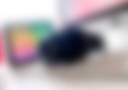 Black Headphone on Keyboard
