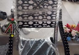 Handcrafted Black and Silver Throne