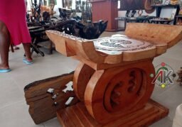 Hand-Carved Wooden Stool