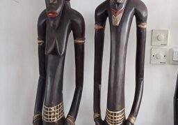 Traditional African Wooden Sculptures (Pair)