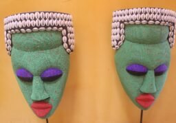 Intricate Beaded Tafari Mask (Pair)
