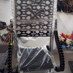 Handcrafted Black and Silver Throne