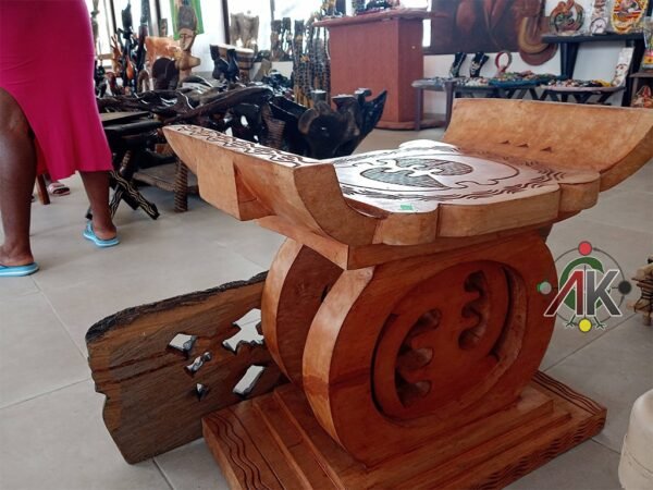 Hand-Carved Wooden Stool