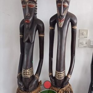 Traditional African Wooden Sculptures (Pair)