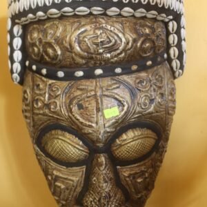 Brass Copper and Cowrie Mask