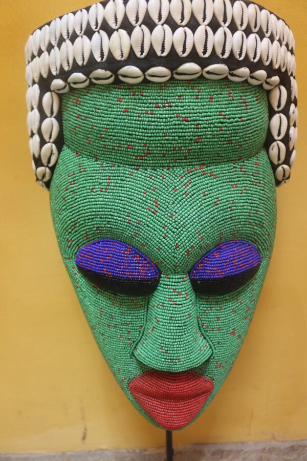 Intricate Beaded Tafari Mask